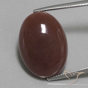 18.53ct 자연스러운 미디엄 브라운 월장석, 타원형, 불투명체