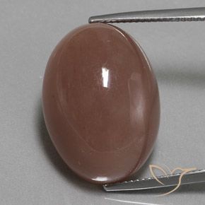 26.33ct 자연스러운 시나몬 브라운 월장석, 타원형, 불투명체