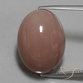 32.50ct 자연스러운 적갈색 월장석, 타원형, 불투명체