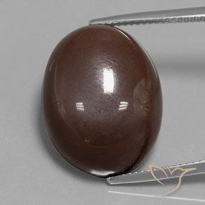 23.33ct 자연스러운 미디엄 브라운 월장석, 타원형, 불투명체