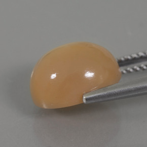 4.49캐럿 천연 골든 오렌지 크림 월장석, 타원형 컷, 투명한