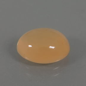 3.70캐럿 천연 오렌지 크림 문스톤, 타원형 컷, 11.2×9.1 mm, 투명한