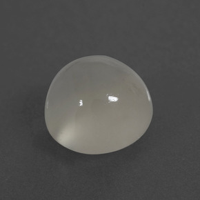 3.51캐럿 천연 따뜻한 화이트 문스톤, 라운드 컷, 9.07 mm, 투명한
