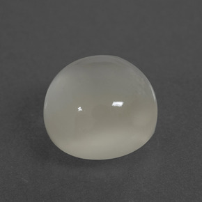 3.46캐럿 천연 따뜻한 화이트 문스톤, 라운드 컷, 8.94 mm, 투명한
