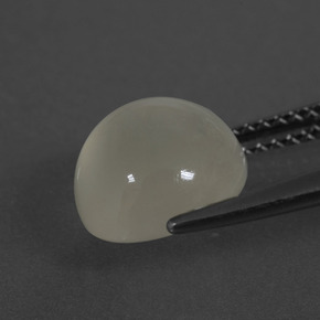 3.58캐럿 천연 따뜻한 화이트 문스톤, 라운드 컷, 9.07 mm, 투명한