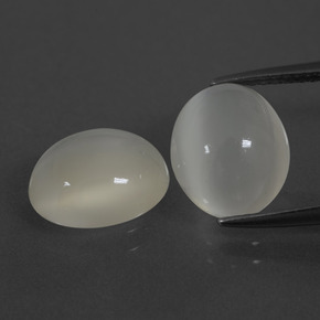 6.46캐럿 천연 따뜻한 화이트 월장석 보석, 타원형 컷, 투명한