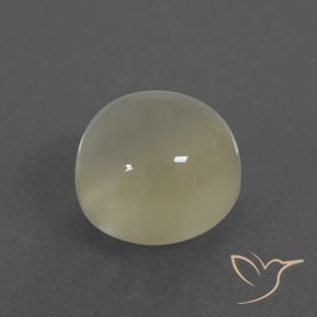 3.59캐럿 천연 따뜻한 화이트 월장석, 둥근, 투명한