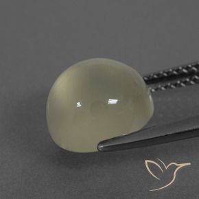 3.59캐럿 천연 따뜻한 화이트 월장석, 둥근, 투명한