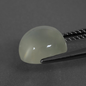 3.73캐럿 천연 따뜻한 화이트 월장석, 라운드 컷, 투명한