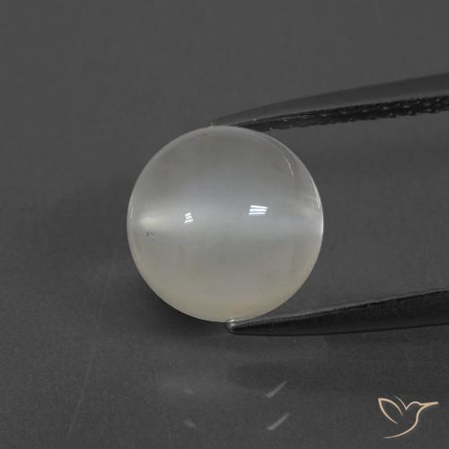 2.43ct 자연스러운 따뜻한 화이트 월장석, 둥근, 투명한