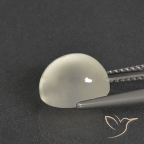 4.17캐럿 천연 따뜻한 화이트 문스톤, 타원형 컷, 투명한