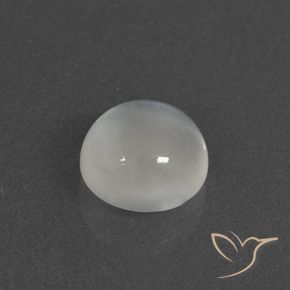 2.30캐럿 천연 따뜻한 화이트 문스톤, 라운드 컷, 8.49 mm, 투명한