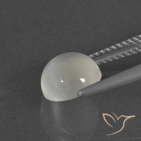 2.30캐럿 천연 따뜻한 화이트 문스톤, 라운드 컷, 8.49 mm, 투명한
