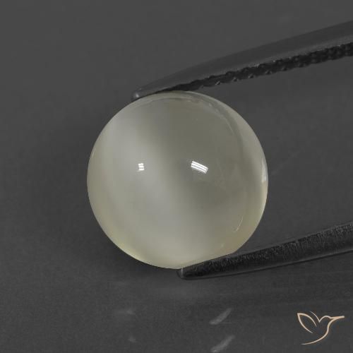 2.84ct 자연스러운 따뜻한 화이트 월장석, 둥근, 투명한