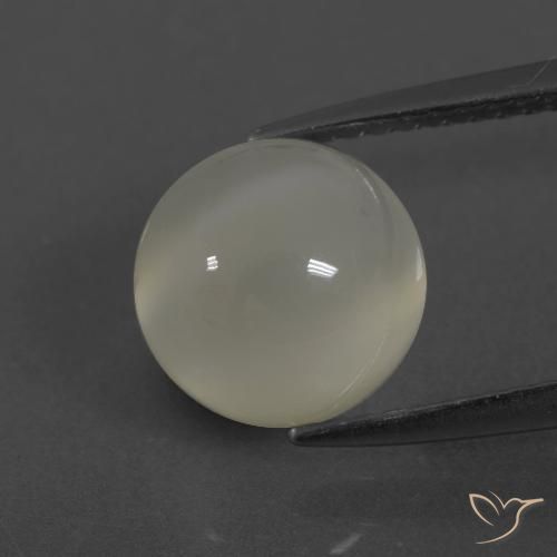 3.33ct 자연스러운 따뜻한 화이트 월장석, 둥근, 투명한