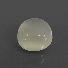 3.22캐럿 천연 따뜻한 화이트 문스톤, 라운드 컷, 8.74 mm, 투명한