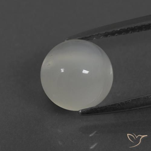 2.53ct 자연스러운 따뜻한 화이트 월장석, 둥근, 투명한