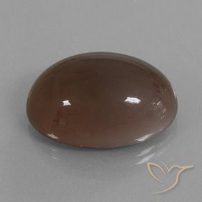 41.62캐럿 천연 초콜릿 브라운 문스톤, 타원형 컷, 26.9×19.5 mm, 불투명체