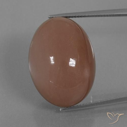 42.17ct 자연스러운 갈색 월장석, 타원형, 불투명체