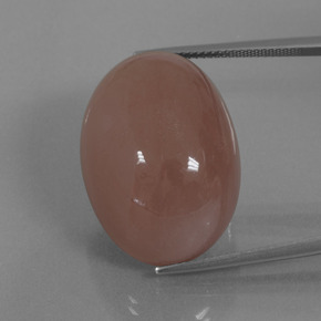 49.49캐럿 천연 붉은빛 브라운 문스톤, 타원형 컷, 25.1×18.1 mm, 불투명체