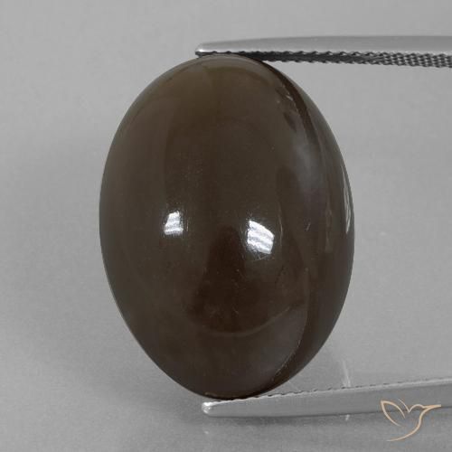 29.78ct 자연스러운 엄버 브라운 월장석, 타원형, 불투명체