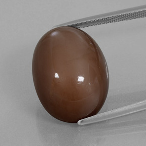 22.96캐럿 천연 피칸 브라운 문스톤, 타원형 컷, 19.9×15 mm, 불투명체