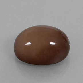 22.96캐럿 천연 피칸 브라운 문스톤, 타원형 컷, 19.9×15 mm, 불투명체