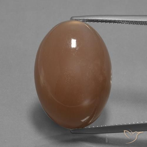 20.88ct 자연스러운 딥 피치 월장석, 타원형, 불투명체