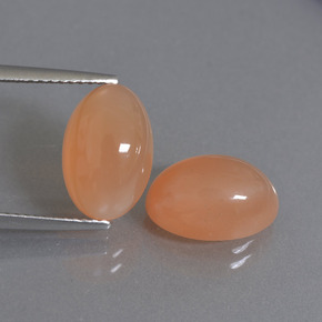 7.38캐럿 천연 미디엄 오렌지 문스톤 보석, 타원형 컷, 12×7.9 mm, 투명한