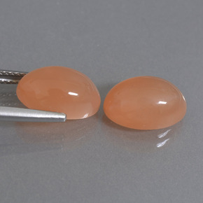 7.38캐럿 천연 미디엄 오렌지 문스톤 보석, 타원형 컷, 12×7.9 mm, 투명한