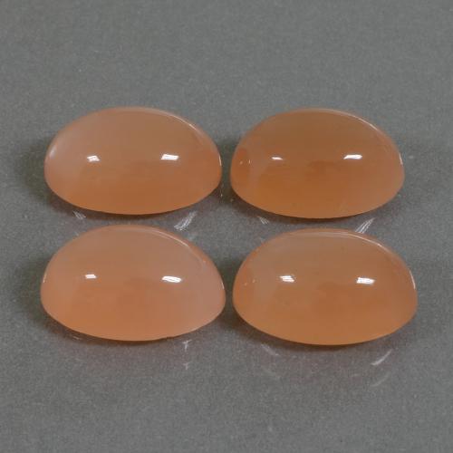 15.19캐럿 천연 라이트 오렌지 문스톤 보석, 타원형 컷, 12×8.1 mm, 투명한