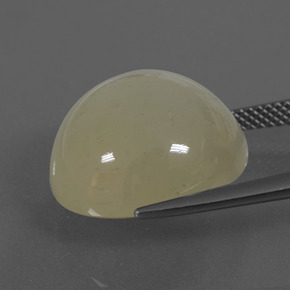 19.62캐럿 천연 따뜻한 화이트 월장석, 라운드 컷, 투명한