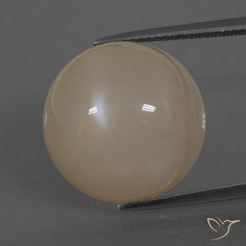 19.65ct 자연스러운 매우 밝은 갈색 월장석, 둥근, 불투명체