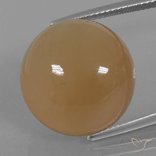 23.98ct 자연스러운 라이트 피넛 브라운 월장석, 둥근, 투명한
