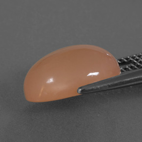 4.85캐럿 천연 피치 오렌지 월장석, 타원형 컷, 투명한