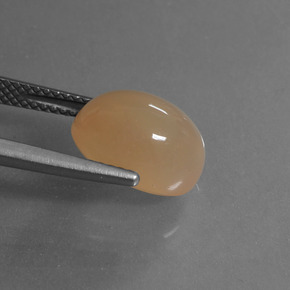 4.63캐럿 천연 오렌지 문스톤, 타원형 컷, 11.7×8.4 mm, 투명한