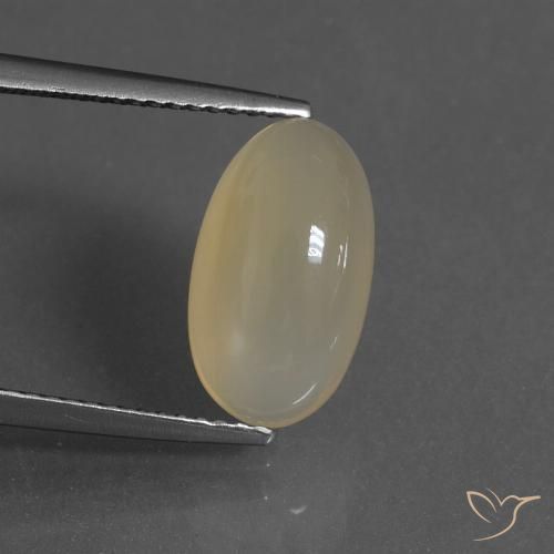 4.00ct 자연스러운 라이트 웜 브라운 월장석, 타원형, 투명한