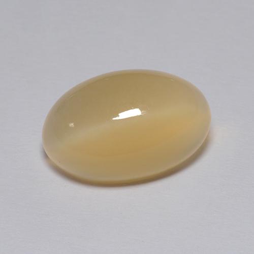 4.30캐럿 천연 라이트 브라운 문스톤, 타원형 컷, 13.2×8.6 mm, 투명한