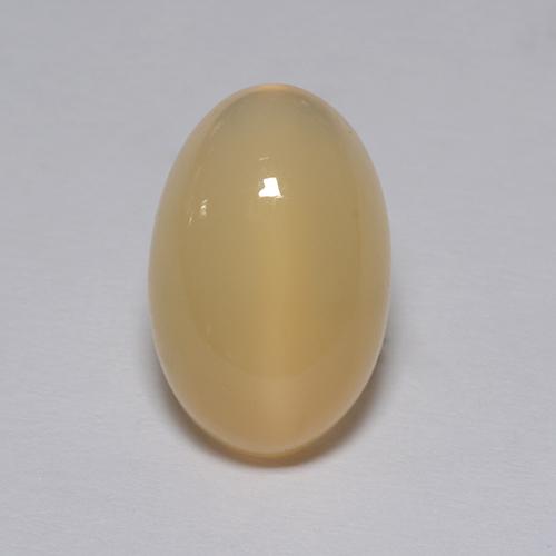 4.30캐럿 천연 라이트 브라운 문스톤, 타원형 컷, 13.2×8.6 mm, 투명한