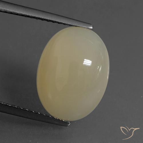 5.43ct 자연스러운 연한 갈색 월장석, 타원형, 투명한