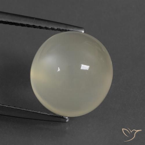 7.05ct 자연스러운 따뜻한 화이트 월장석, 타원형, 투명한