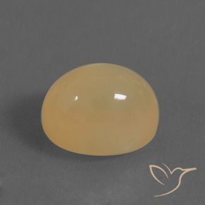 8.64캐럿 천연 라이트 피치 골든 문스톤, 타원형 컷, 13×10.1 mm, 투명한