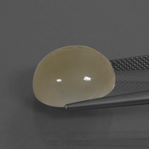 11.50캐럿 천연 라이트 골든 문스톤, 라운드 컷, 투명한