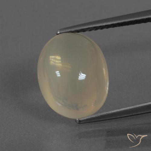 4.87ct 자연스러운 라이트 커피 브라운 월장석, 타원형, 투명한
