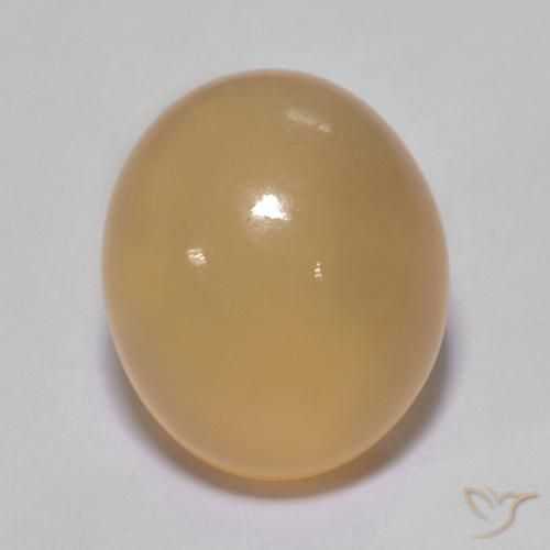 5.01ct 자연스러운 미디엄 오렌지-골드 월장석, 타원형, 투명한