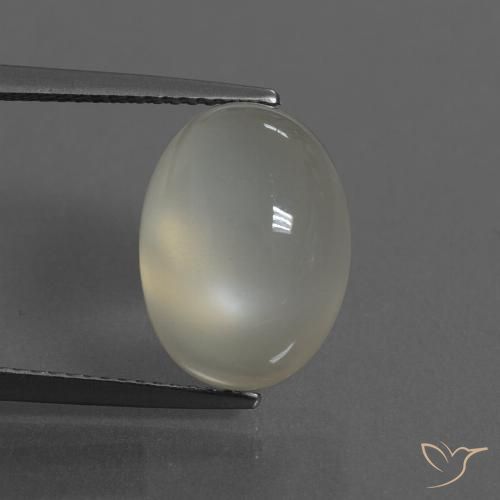 7.56ct 자연스러운 연노랑 월장석, 타원형, 투명한