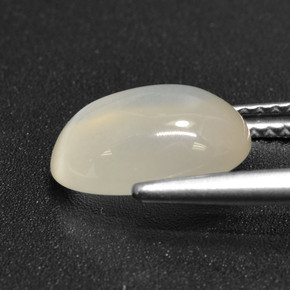 2.78캐럿 천연 오프 화이트 문스톤, 타원형 컷, 10.9×8.1 mm, 투명한