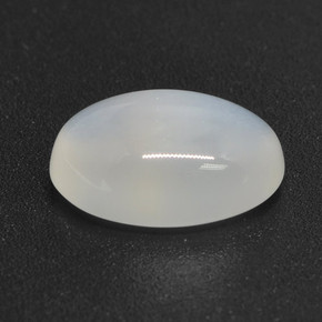 3.32캐럿 천연 반투명 흰색 문스톤, 타원형 컷, 11.4×8.5 mm, 투명한
