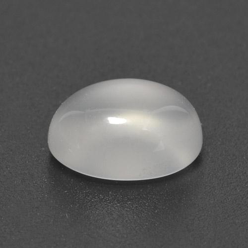 3.09캐럿 천연 반투명 흰색 문스톤, 타원형 컷, 10.3×8.3 mm, 투명한