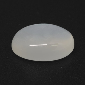 3.76캐럿 천연 반투명 흰색 문스톤, 타원형 컷, 11.9×8.4 mm, 투명한